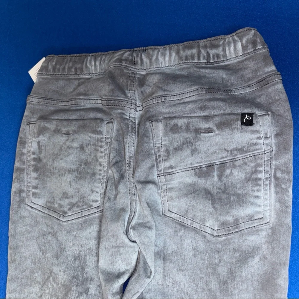 Jogger Fit Jeans Boys Faded distressed Stretch Gray Sz 8‎ Husky Art Class New